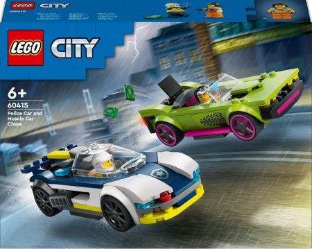 60415 LEGO® City Policijos Automobilis Ir Galingo Automobilio Gaudynės 
