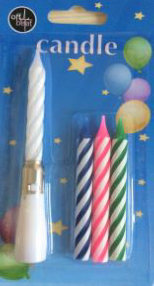 Žvakutės OB (perlamutrinės, neoninės, spiralinės, neužpučiamos, grojančios), 5298000230892 