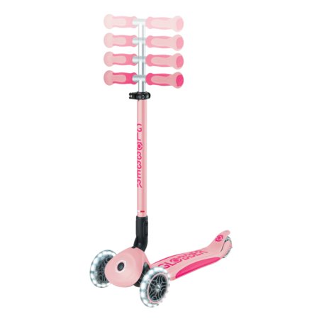 GLOBBER paspirtukas Go Up Deluxe Lights, pastelinis rožinis, 748-710 