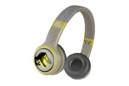 JURASSIC WORLD šviečiančios Bluetooth ausinės, HMJW-BTLI-TREX 