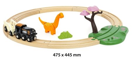 BRIO WORLD dinozaurų nuotykių rinkinys Dinosaur Circle Set, 36098 