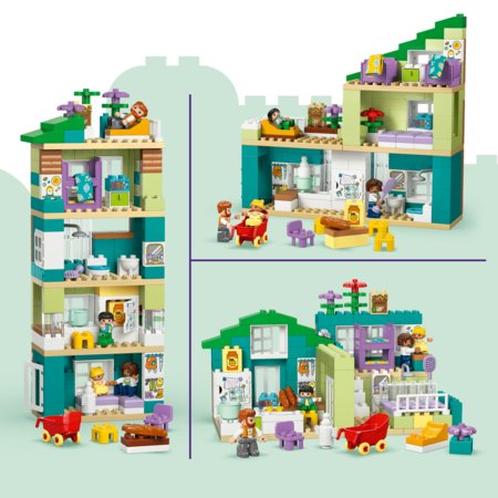 10470 LEGO® DUPLO® Town „3 in 1“ modernus šeimos namas su figūrėlėmis 