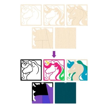 SPLAT PLANET 3D medinis kūrybinis rinkinys Unicorn, SP48288 