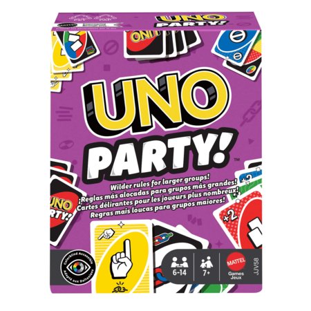 MATTEL GAMES UNO kortos Party (atnaujintos), JJV58 