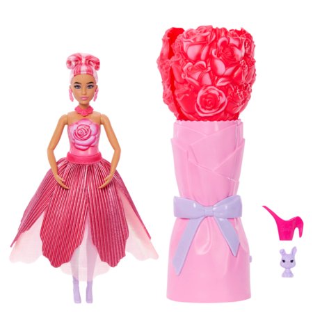 BARBIE Petal Pop lėlė rožių puokštėje, JMF59 