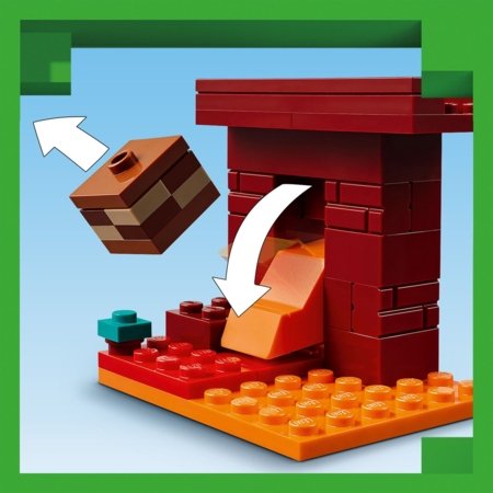 21266 LEGO® Minecraft® Lavos mūšis Nether dimensijoje 