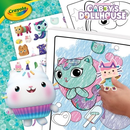 CRAYOLA kūrybinis rinkinys Color & Sticker, Gabby's Dollhouse, 04-7025G 