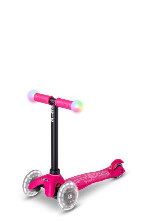 MICRO paspirtukas Mini2Grow Deluxe Magic LED Pink, MMD359 