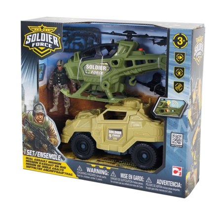 SOLDIER FORCE karinis žaidimų rinkinys su transportu ir sraigtasparniu, 545182 