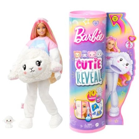 BARBIE Cutie Reveal lėlė marškinėlių serija ėriukė, HKR03 HKR03