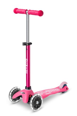 MICRO paspirtukas Mini Micro Deluxe LED Pink, MMD075 
