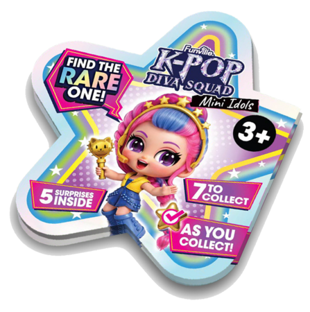 K-POP DIVA SQUAD mini lėlytė Mini Idols, 5cm, asort., 31167 