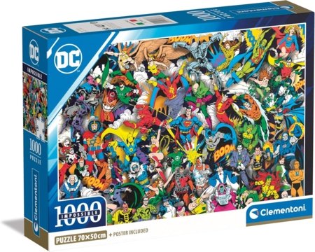CLEMENTONI DC COMICS dėlionė Impossible, 1000 det., 39863 
