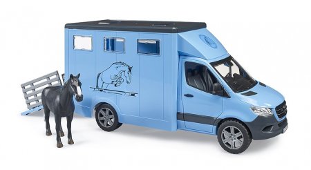 BRUDER MB Sprinter gyvūnų vežėjas su arkliu, 02674 02674