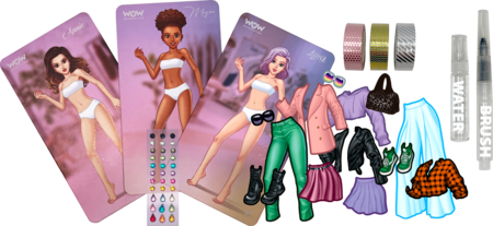 WOW GENERATION mados knyga Splash & Create! Outfit Creative Set, WOW00085 