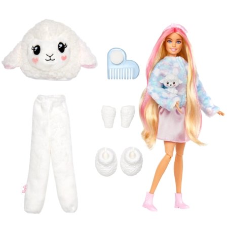 BARBIE Cutie Reveal lėlė marškinėlių serija ėriukė, HKR03 HKR03