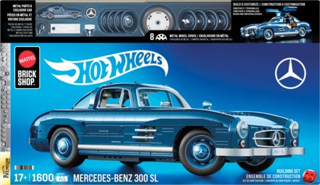MATTEL BRICK SHOP HOT WHEELS konstruktorius – Mercedez Benz 300 SL, HWW25 