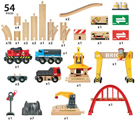 BRIO rinkinys su traukinio bėgiais Railway deluxe, 33097 33097