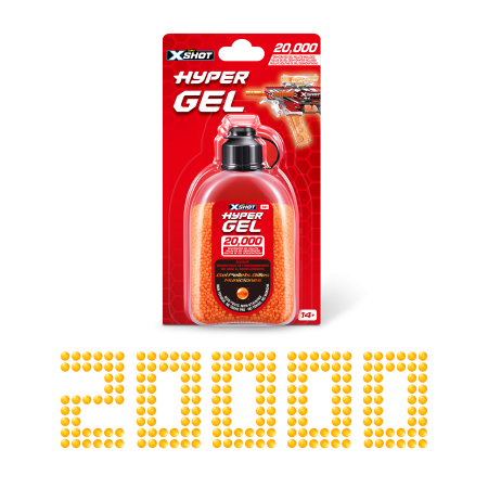 X-SHOT šoviniai Hyper Gel, 20000 želinių rutuliukų, asort., 36625 36625