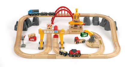 BRIO rinkinys su traukinio bėgiais Railway deluxe, 33097 33097