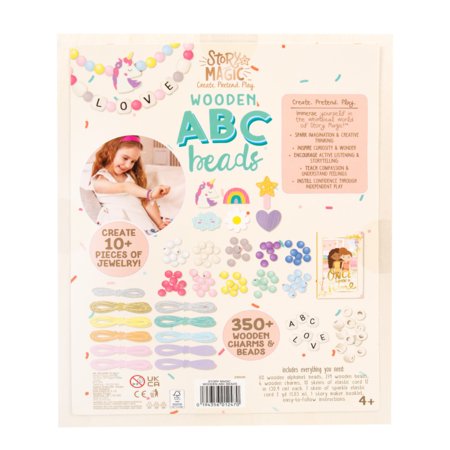 STORY MAGIC kūrybinis rinkinys Mediniai karoliukai su raidėmis (ABC), 201247 