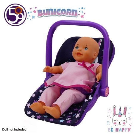 509 Crew Happy Bunnicorn lėlių automobilinė kėdutė, T780033 