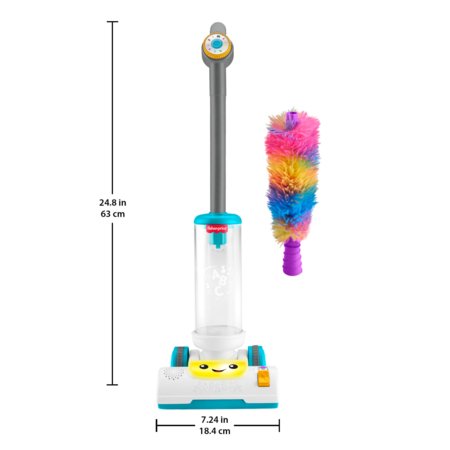 FISHER-PRICE LAUGH AND LEARN 2 in 1 žaislinis dulkių siurblys, JMM33 