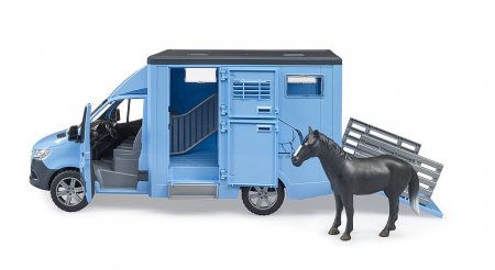 BRUDER MB Sprinter gyvūnų vežėjas su arkliu, 02674 02674