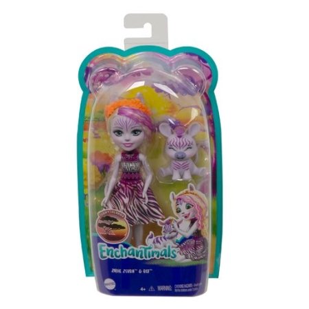 ENCHANTIMALS herojė zebrė Zadi su gyvūnėliu, GTM27 GTM27
