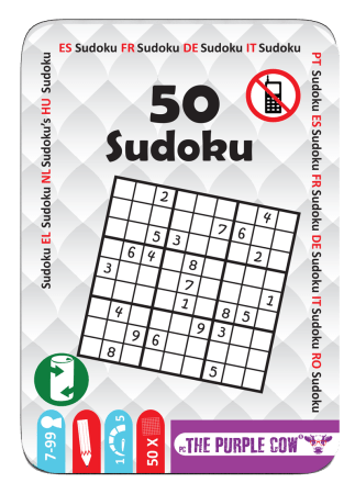 PURPLE COW žaidimas 50 Sudoku, 610 