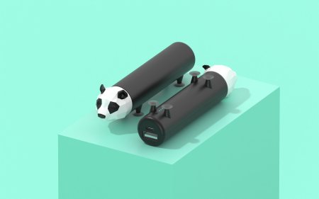 MOB DESIGN išorinė baterija 4800 mAh Power Pets Panda, PP-PAN-01 PP-PAN-01