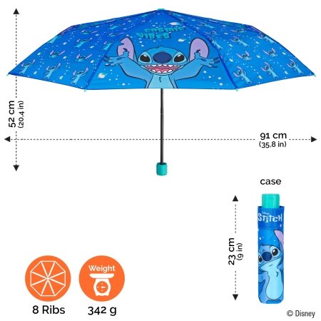 PERLETTI Mini skėtis Stitch, 75427 