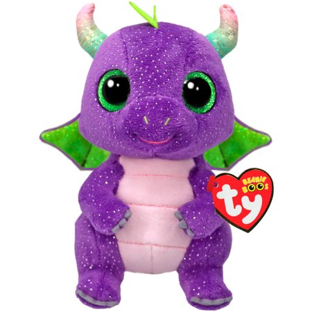 TY Beanie Boos pliušinis žaislas violetinis dinozauras DAPHNE, 15 cm, TY37362 