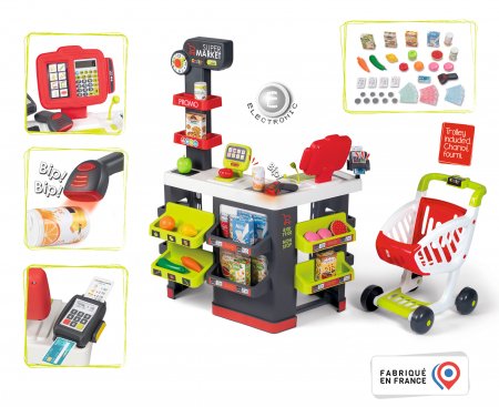 SMOBY prekybos centro rinkinys su 42 priedais, 7600350234 7600350234