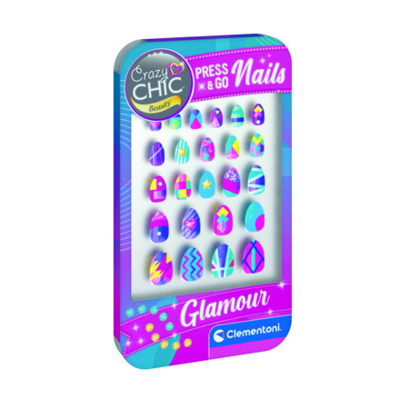 CLEMENTONI CRAZY CHIC priklijuojami nagai Press&Go, 18896 