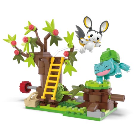 MEGA CONSTRUX POKEMON rinkinys Emolga ir Bulbasauras paslaptingame miške, HTH69 