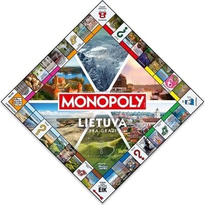 MONOPOLY stalo žaidimas Lietuva yra Graži, LT, WM05740-LIT-6 