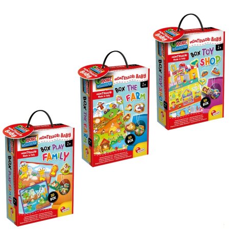 MONTESSORI edukacinis žaidimas-dėlionė Baby box asort., 9360/92741/92734/92727 92741