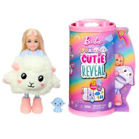 BARBIE Cutie Reveal lėlė Chelsea marškinėlių serija ėriukė, HKR18 HKR18