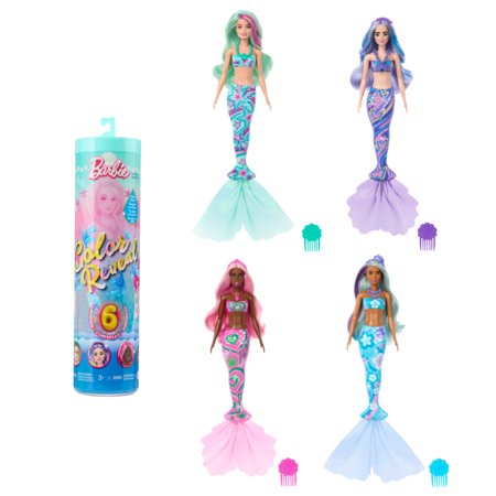 BARBIE Color Reveal undinės siurprizų rinkinys, giliųjų vandenų serija, HRK12