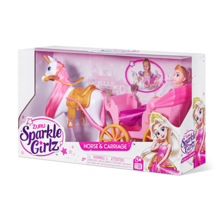 SPARKLE GIRLZ lėlės rinkinys karališkasis žirgas su karieta, 10068 