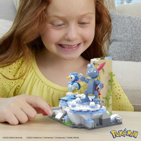 MEGA CONSTRUX POKEMON konstruktorius Piplup ir Sneasel atsipalaidavimas, HKT20 HKT20