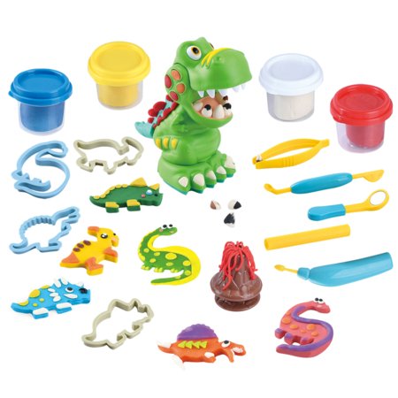 PLAYGO DOUGH dantų gydytojo rinkinys su dinozauru, 8433 
