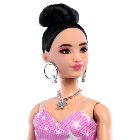 BARBIE Deluxe Fashionistas lėlė rožine suknele, JJN71 