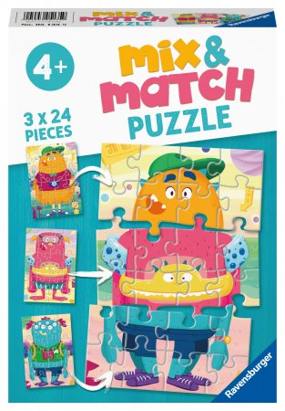 RAVENSBURGER dėlionė Mix-up Monsters, 3x24d., 05135 05135