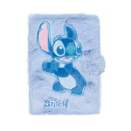 STITCH DISNEY A5 pūkuota užrašų knygutė mėlyna, 99534PTR 