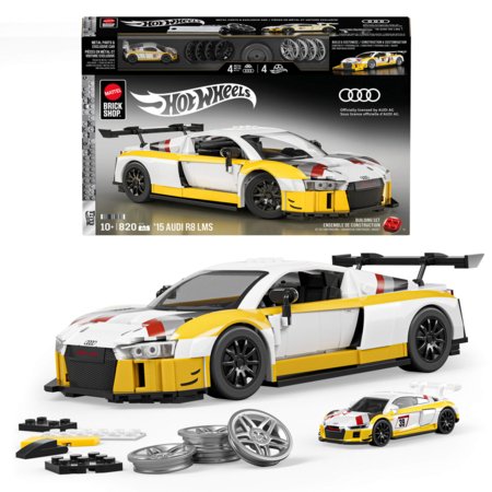 MATTEL BRICK SHOP HOT WHEELS 1:16 Elite Audi R8 LMS konstruktorius, JFT18 
