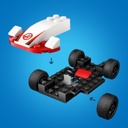 60464 LEGO® City Project Alicia 2025 F1® „Williams Racing“ ir „Haas“ F1® lenktyniniai automobiliai 