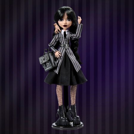 MONSTER HIGH X WEDNESDAY lėlė Trečiadienė juoda suknele, HXJ03 