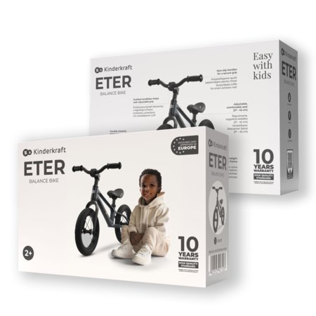 KINDERKRAFT balansinis dviratis ETER, juodas, KRETER00BLK0000 
